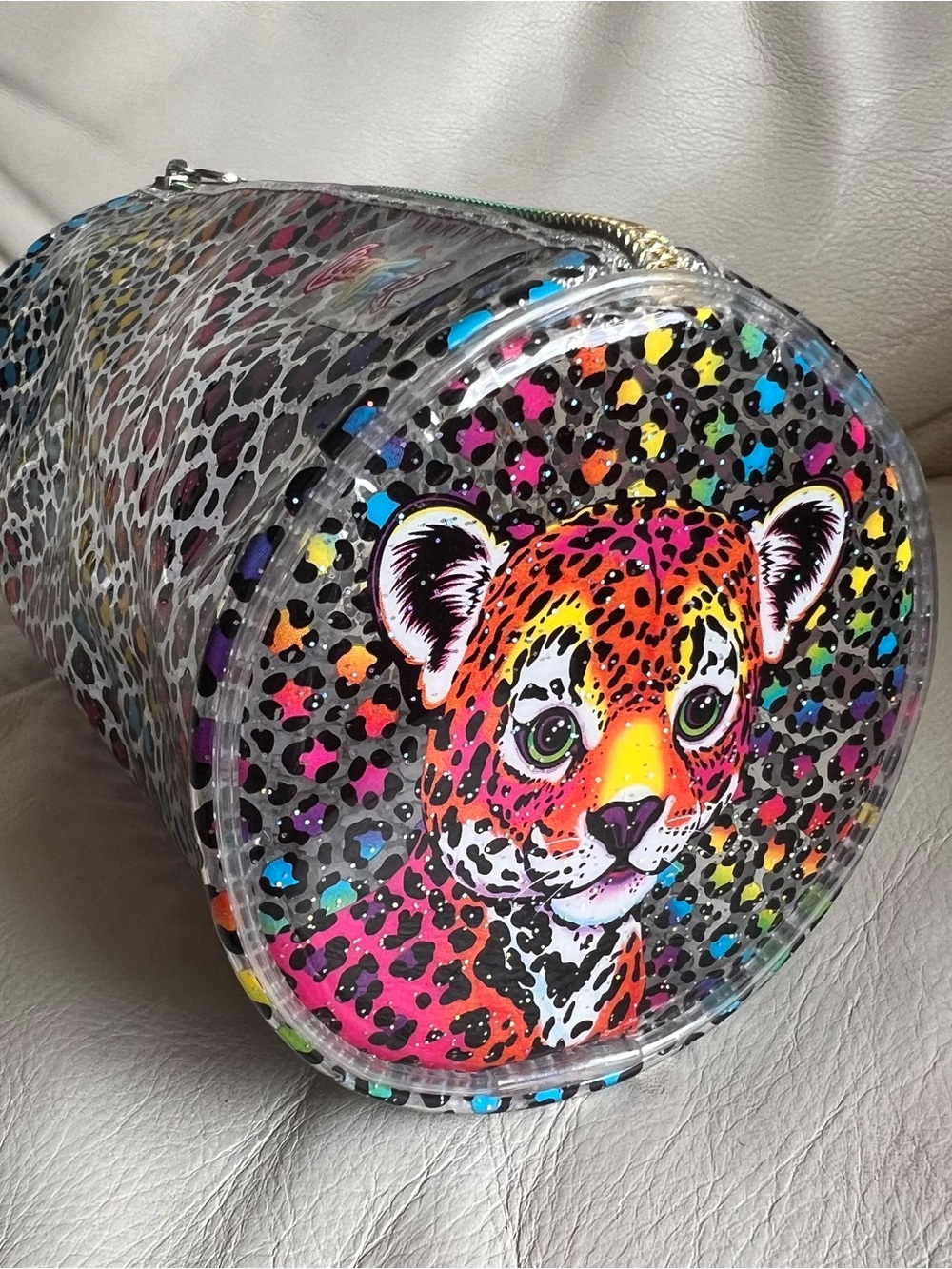 Lisa Frank Morphe Makeup Cosmetic Bag Rainbow Leopard Zipper Pouch